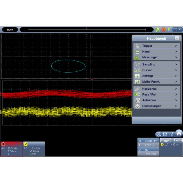 «PeakTech® P 1305» Oscilloscopio digitale a 70 MHz / 2 canali, 1 GS/s